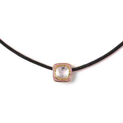 Heritage Cut - Black, Light Pink & Gold Necklace
