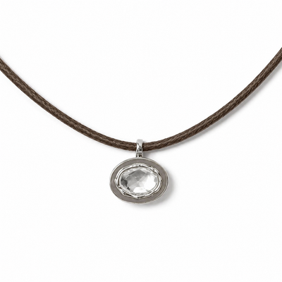 Eternal Lines - Cocoa, Taupe & Silver Necklace