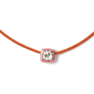 Heritage Cut - Orange, Pink & Gold Necklace
