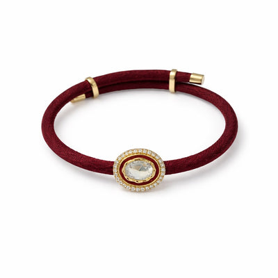 Eternal Lines - Burgundy, Red & Gold Bracelet