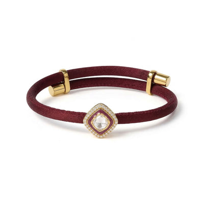 Heritage Cut - Burgundy, Orchid & Gold Diamond Bracelet